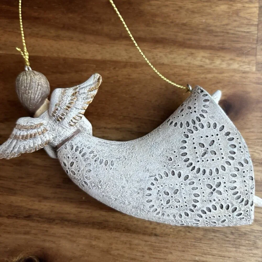 Hanging In Loving Memory Angel Figure Brown Hair‎ Decor Gift